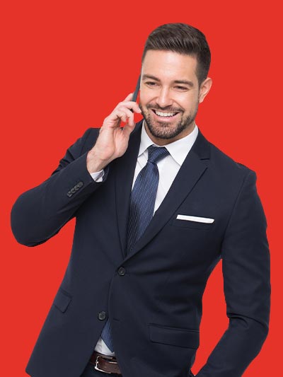 Business man using mobile phone